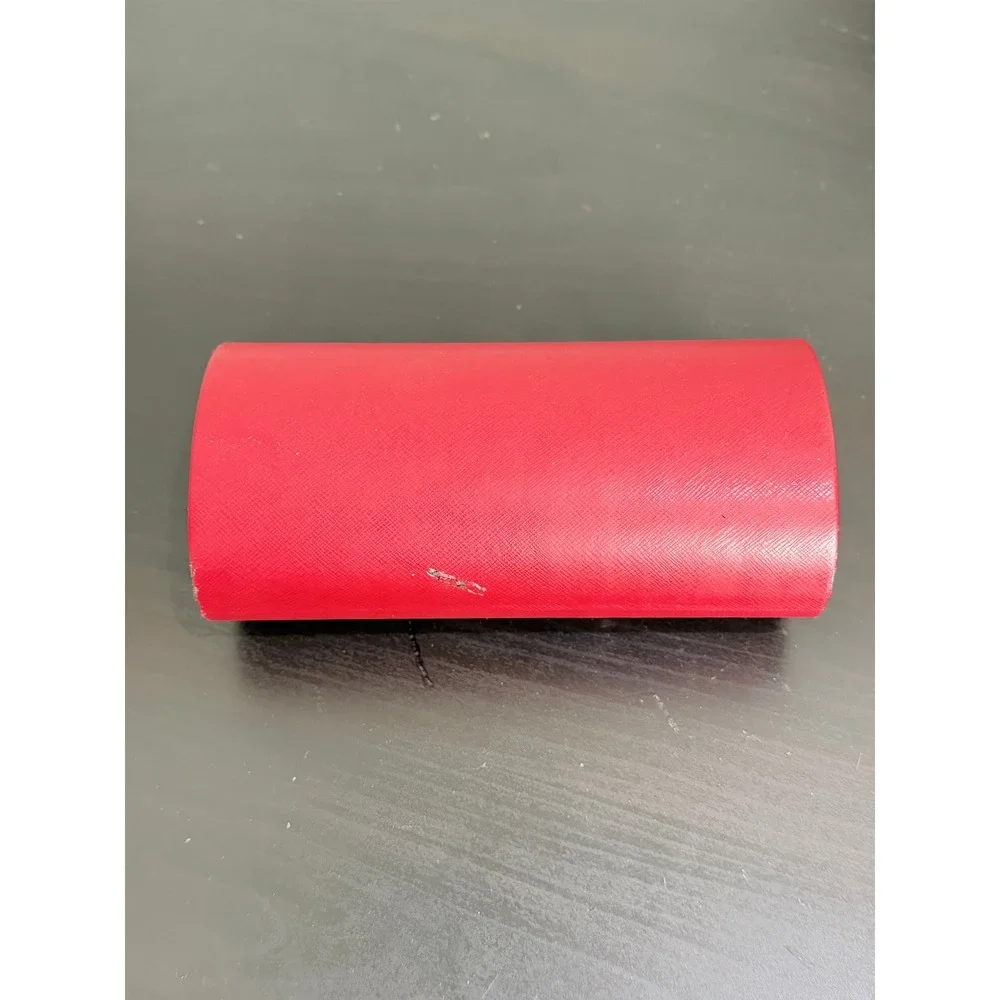 Cartier Red Leather Hard Shell Sunglasses Eyeglasses CASE ONLY DAMAGED